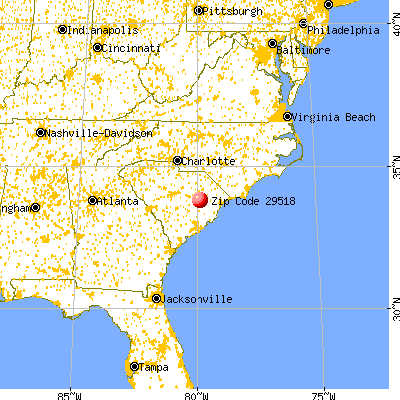 Cades, SC (29518) map from a distance