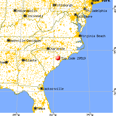 Centenary, SC (29519) map from a distance