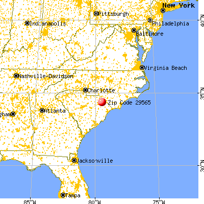 Latta, SC (29565) map from a distance