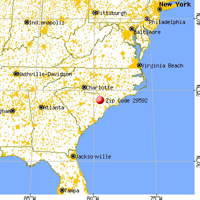 Sellers, SC (29592) map from a distance