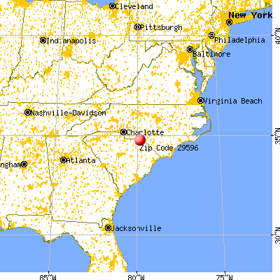Wallace, SC (29596) map from a distance