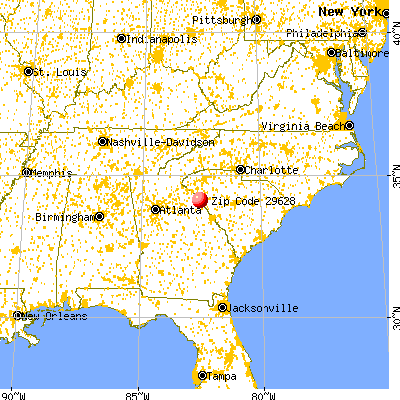 Calhoun Falls, SC (29628) map from a distance