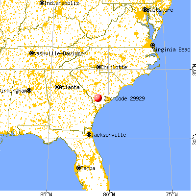 Islandton, SC (29929) map from a distance