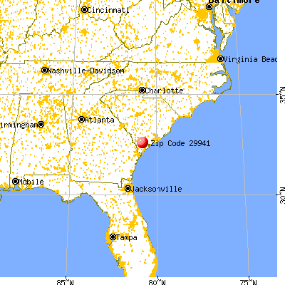 Sheldon, SC (29941) map from a distance