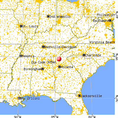 Ellijay, GA (30540) map from a distance