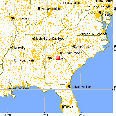 Maxeys, GA (30667) map from a distance