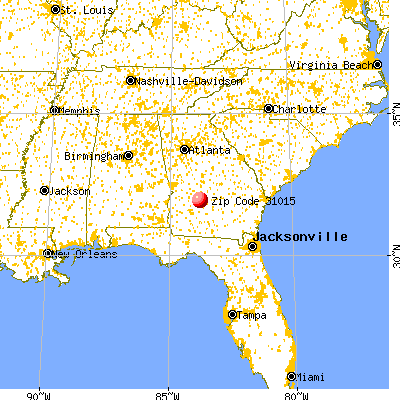 Cordele, GA (31015) map from a distance
