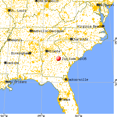Harrison, GA (31035) map from a distance