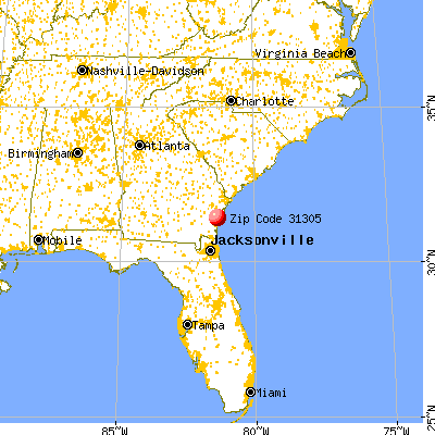 Darien, GA (31305) map from a distance
