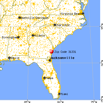 Darien, GA (31331) map from a distance