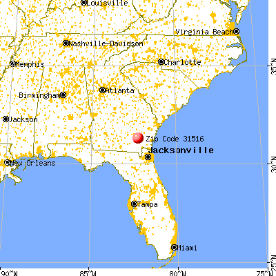 Blackshear, GA (31516) map from a distance
