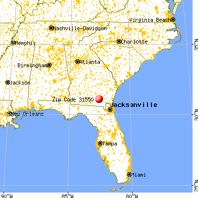 Manor, GA (31550) map from a distance