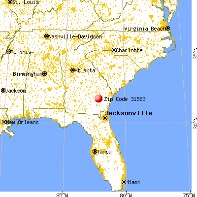 Surrency, GA (31563) map from a distance