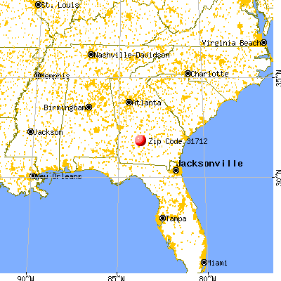 Arabi, GA (31712) map from a distance
