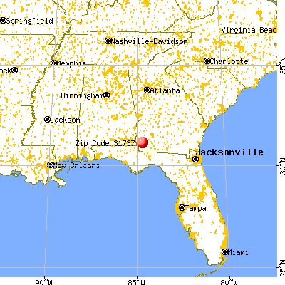 Colquitt, GA (31737) map from a distance