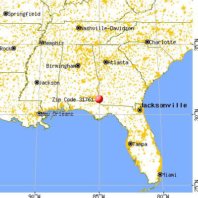 Jakin, GA (31761) map from a distance