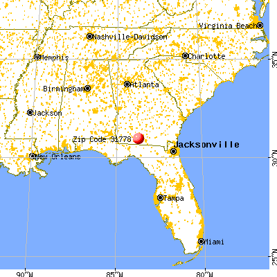 Pavo, GA (31778) map from a distance