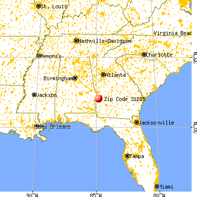 Lumpkin, GA (31815) map from a distance