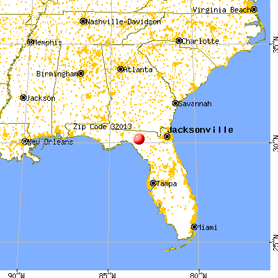Day, FL (32013) map from a distance