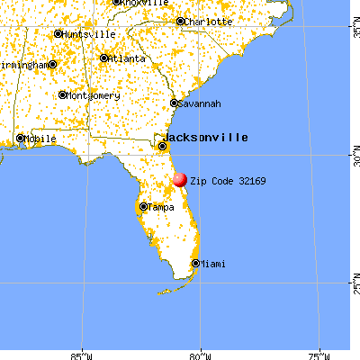 New Smyrna Beach, FL (32169) map from a distance