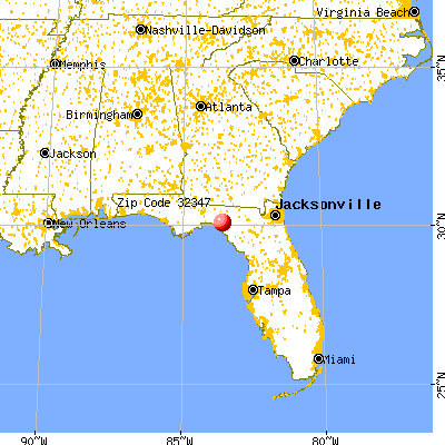 Perry, FL (32347) map from a distance