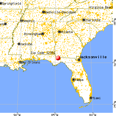 Quincy, FL (32351) map from a distance