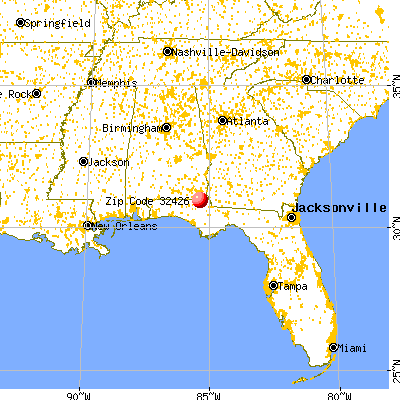 Campbellton, FL (32426) map from a distance