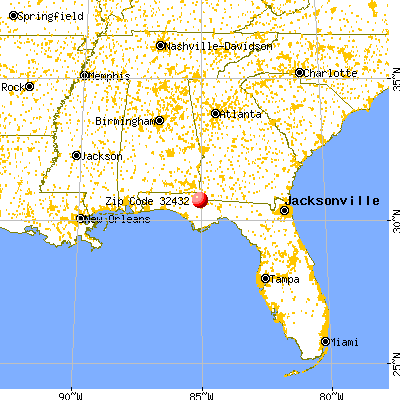 Cypress, FL (32432) map from a distance
