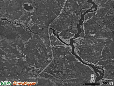 Zip code 04448 satellite photo by USGS