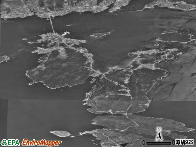 Zip code 04611 satellite photo by USGS