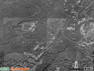Zip code 37419 satellite photo by USGS