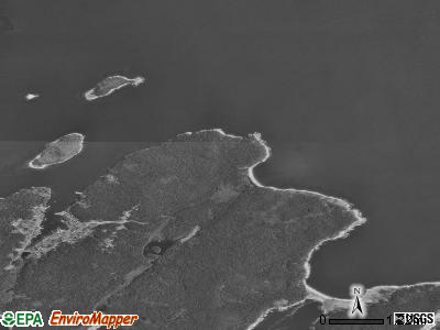 Zip code 04640 satellite photo by USGS