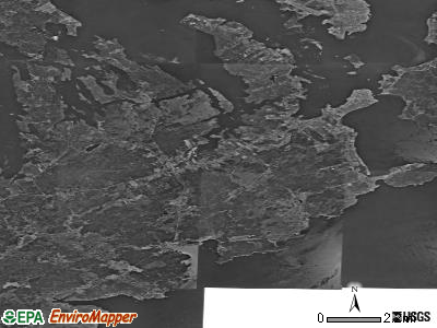 Zip code 04652 satellite photo by USGS