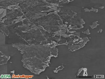 Zip code 04655 satellite photo by USGS