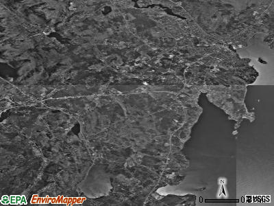 Zip code 04858 satellite photo by USGS