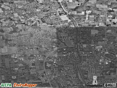 Zip code 43017 satellite photo by USGS