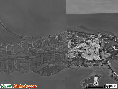 Zip code 43440 satellite photo by USGS