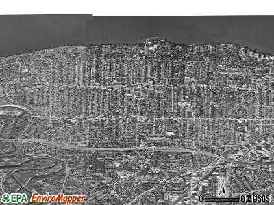 Zip code 44107 satellite photo by USGS