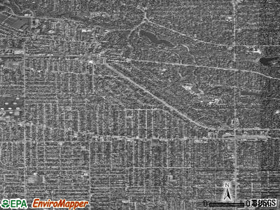 Zip code 44120 satellite photo by USGS