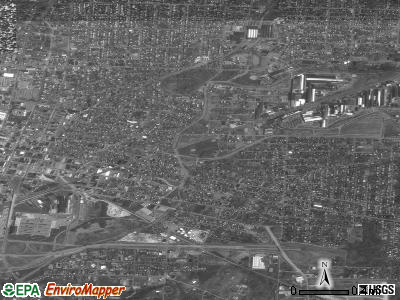 Zip code 44704 satellite photo by USGS
