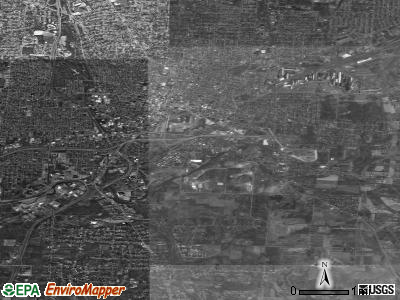 Zip code 44707 satellite photo by USGS