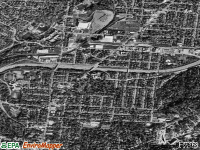 Zip code 45206 satellite photo by USGS