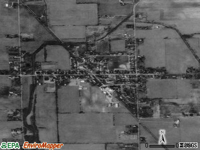 Zip code 45378 satellite photo by USGS