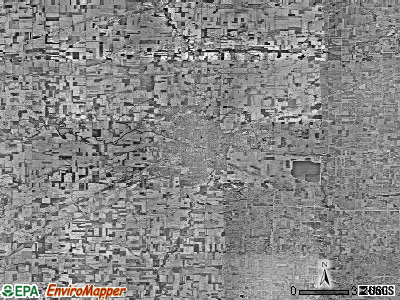 Zip code 45840 satellite photo by USGS