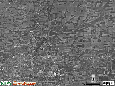 Zip code 46012 satellite photo by USGS