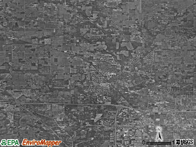 Zip code 46077 satellite photo by USGS
