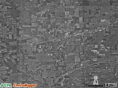 Zip code 46166 satellite photo by USGS