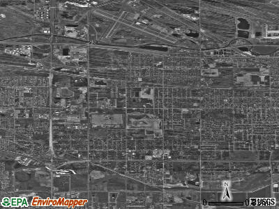 Zip code 46406 satellite photo by USGS