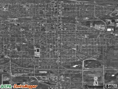 Zip code 46407 satellite photo by USGS