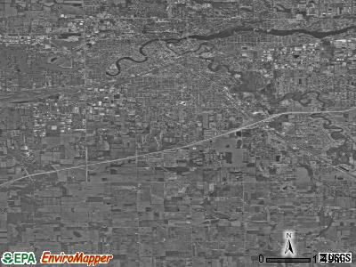 Zip code 46517 satellite photo by USGS